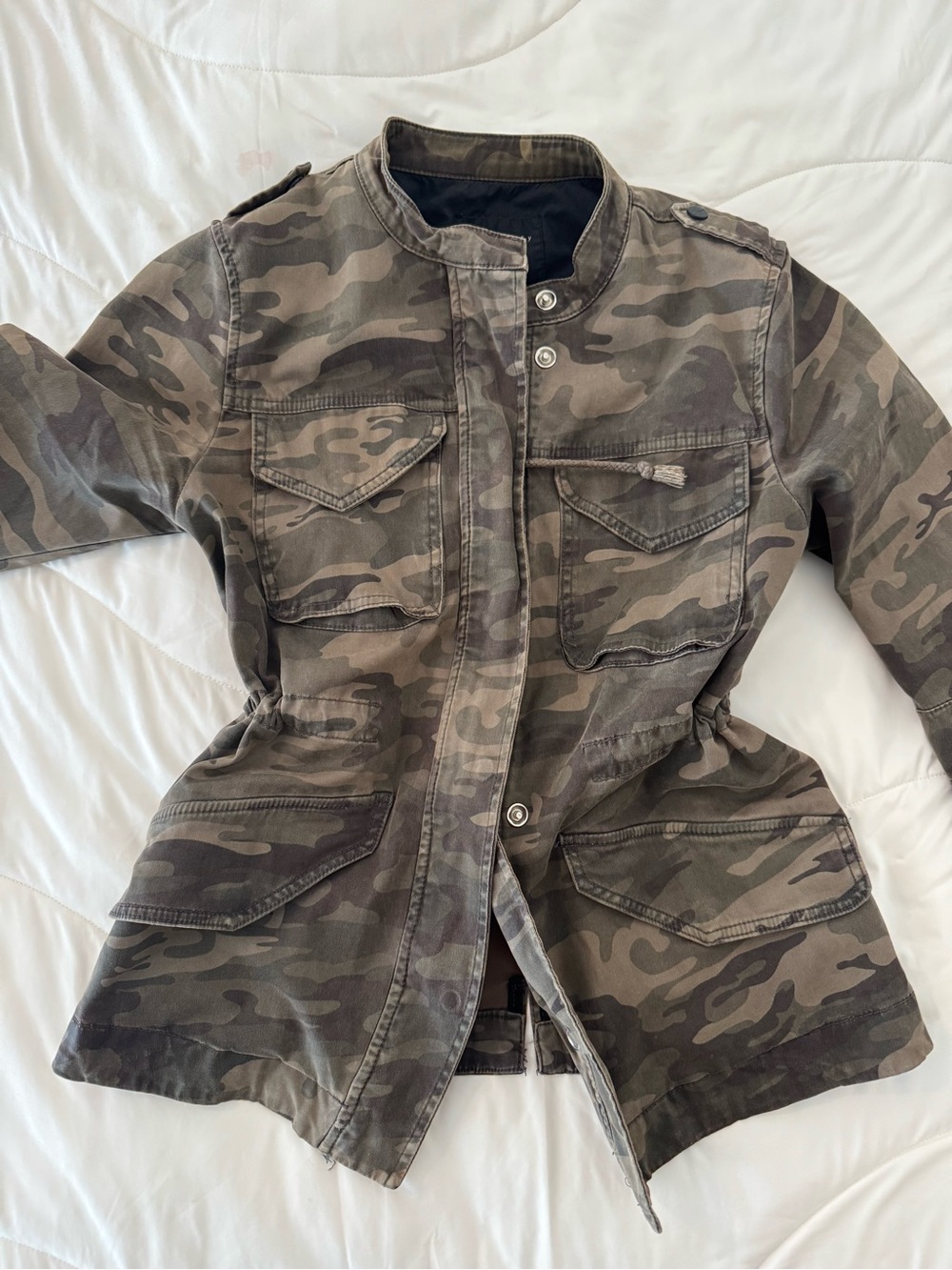 Sanctuary Olive Camo Utility Jacket